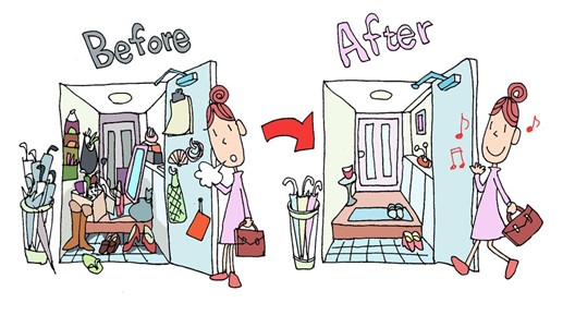 玄関BeforeAfterの絵